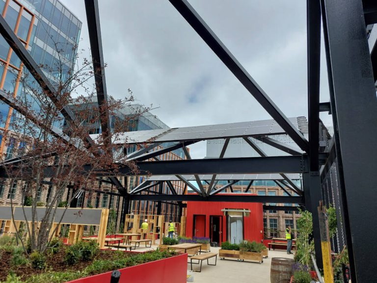 solar panel install in the centre of Glasgow