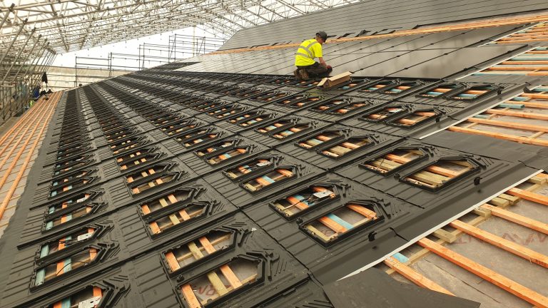 solar installation at the same time as roofing work is completed