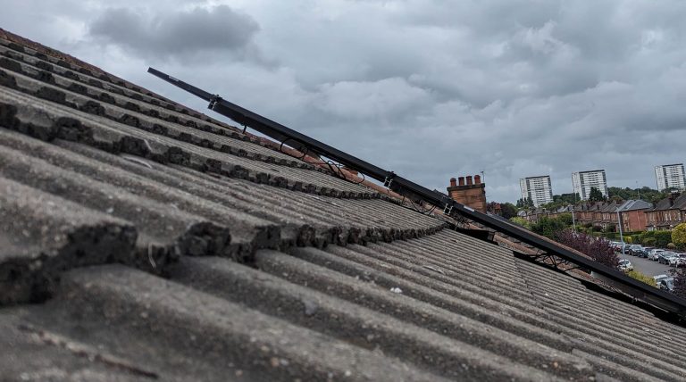 an example of a solar installation that DOESN'T have pigeon netting.