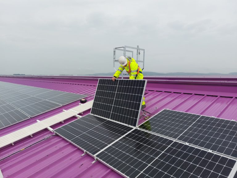 new installation of solar panels