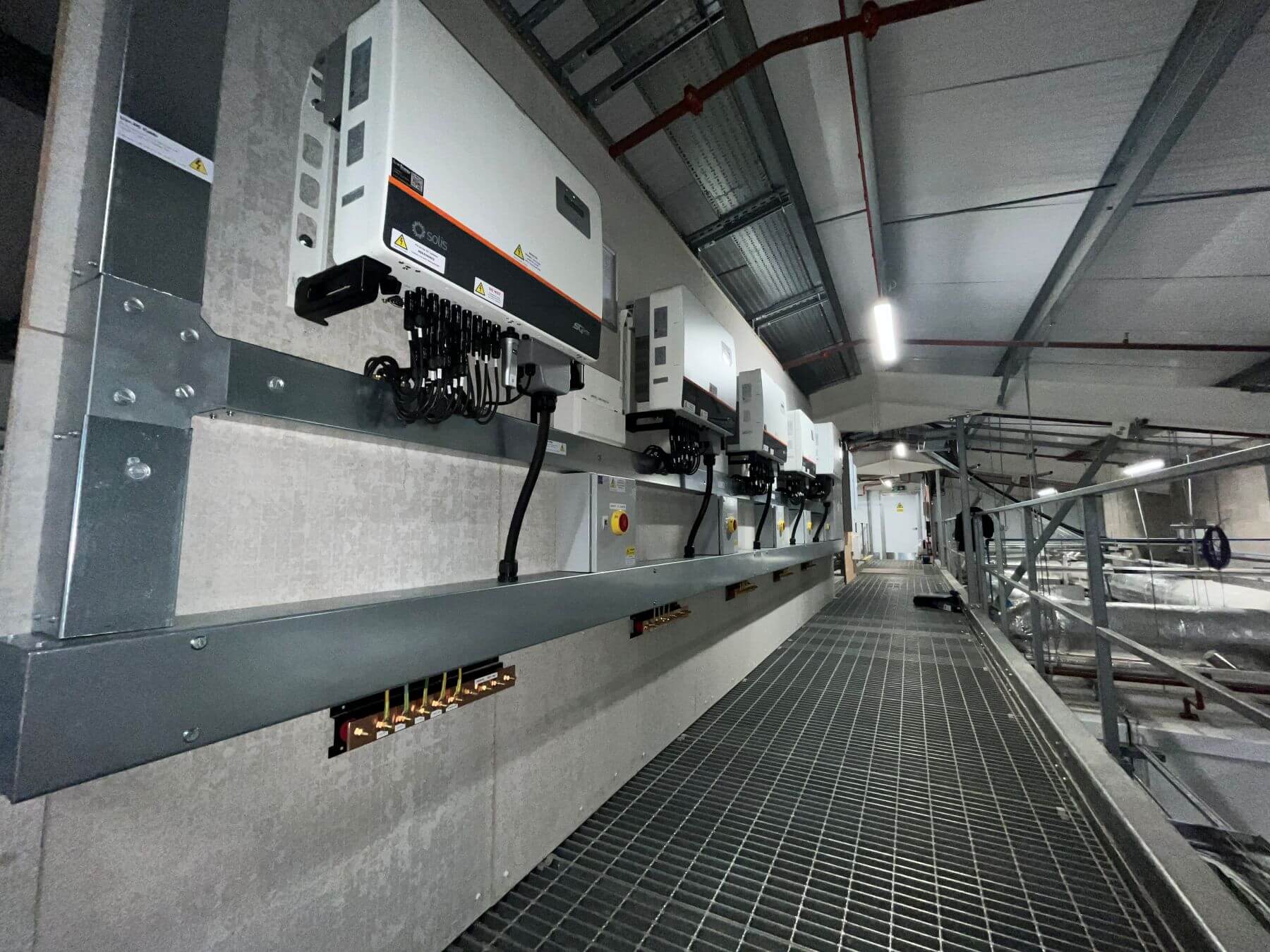 Commercial solar panel installation