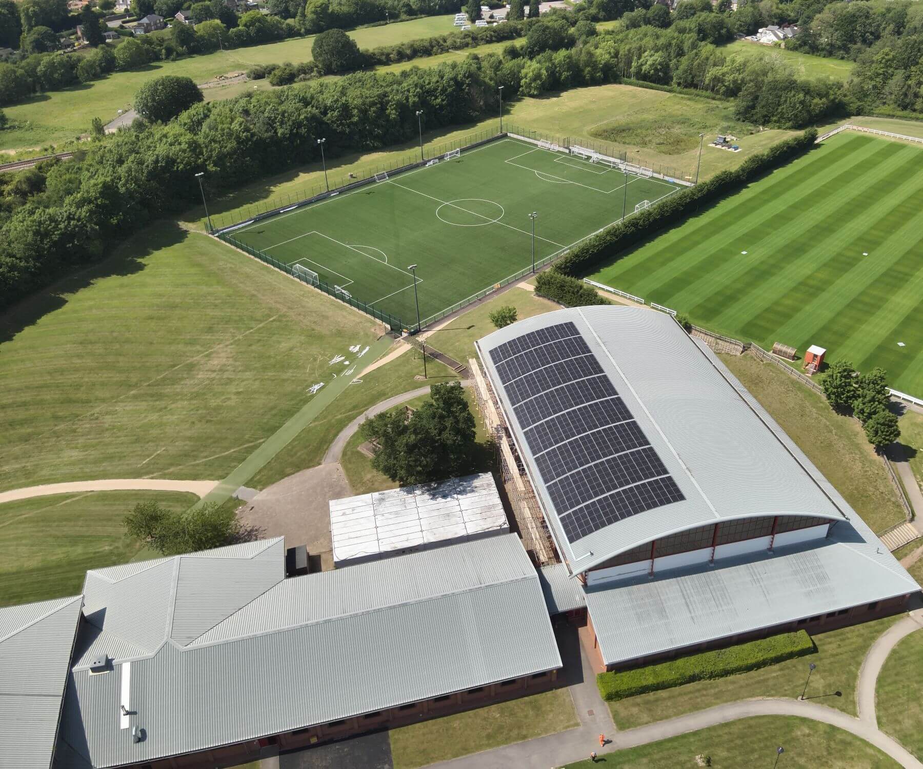 Solar install at Middlesborough Football Club Training Ground